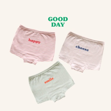 [UNDERWEAR] GOOD DAY 3 pairs 1 SET_Girl