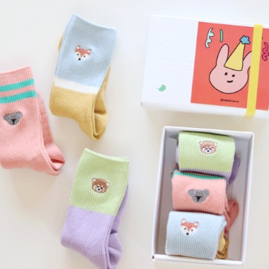 [ANKLE] LITTLE FOREST 3 pairs 1 SET